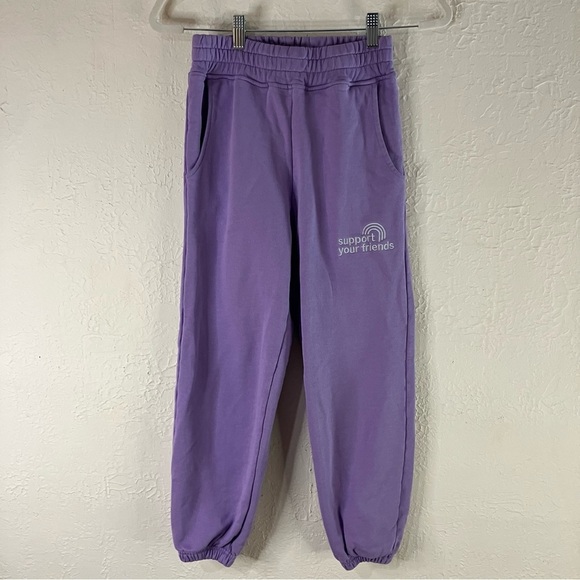 Krost The Austin Support Your Friends Cotton Sweatpants in Purple - Picture 3 of 13